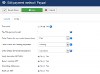 PayPal Configuration